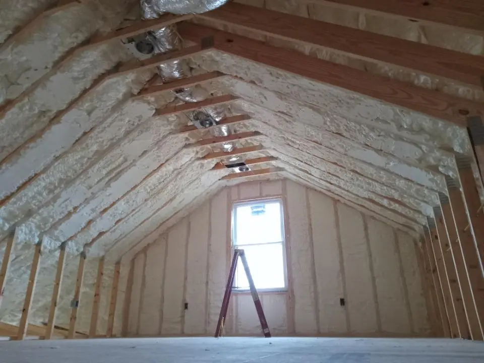 Spray foam roofing application for Crawl Space Insulation project in Jeffersontown